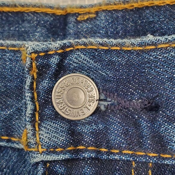 Levis 505 Mens Size W40 L32 Jeans Denim 100% Cotton Straight Leg Pockets Blue - Picture 8 of 9